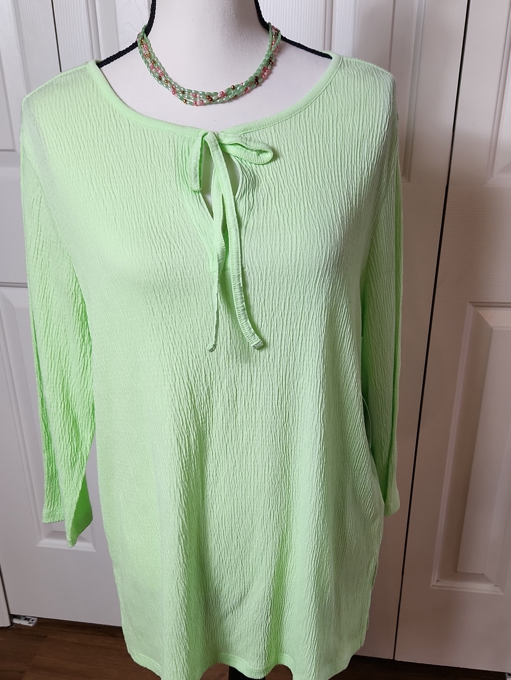 Sunbay, Light Mint Tie-Front Tunic Top